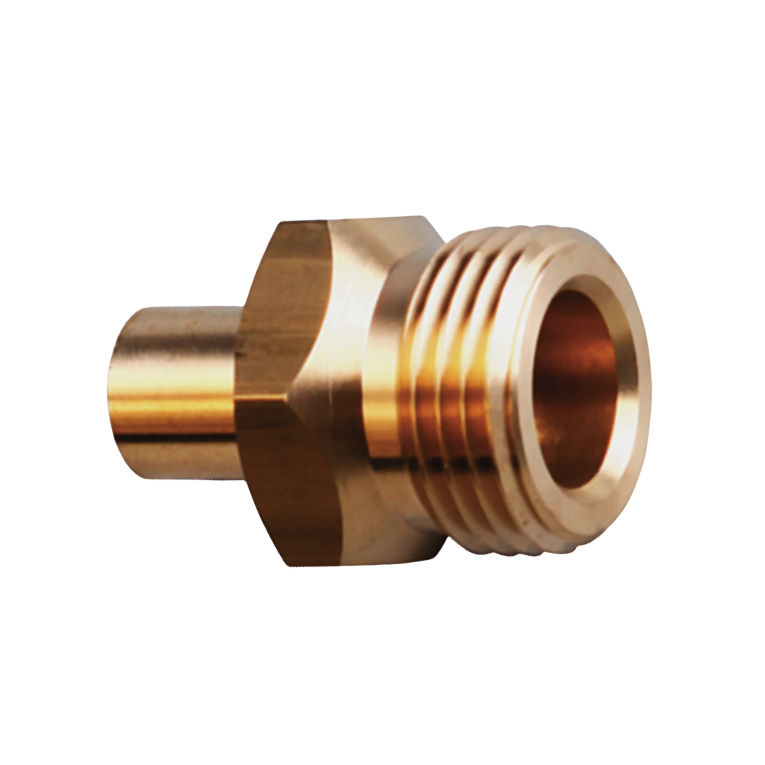 Left-hand threaded cylinder nipple for soldering on copper d.12 mm, butane propane gas