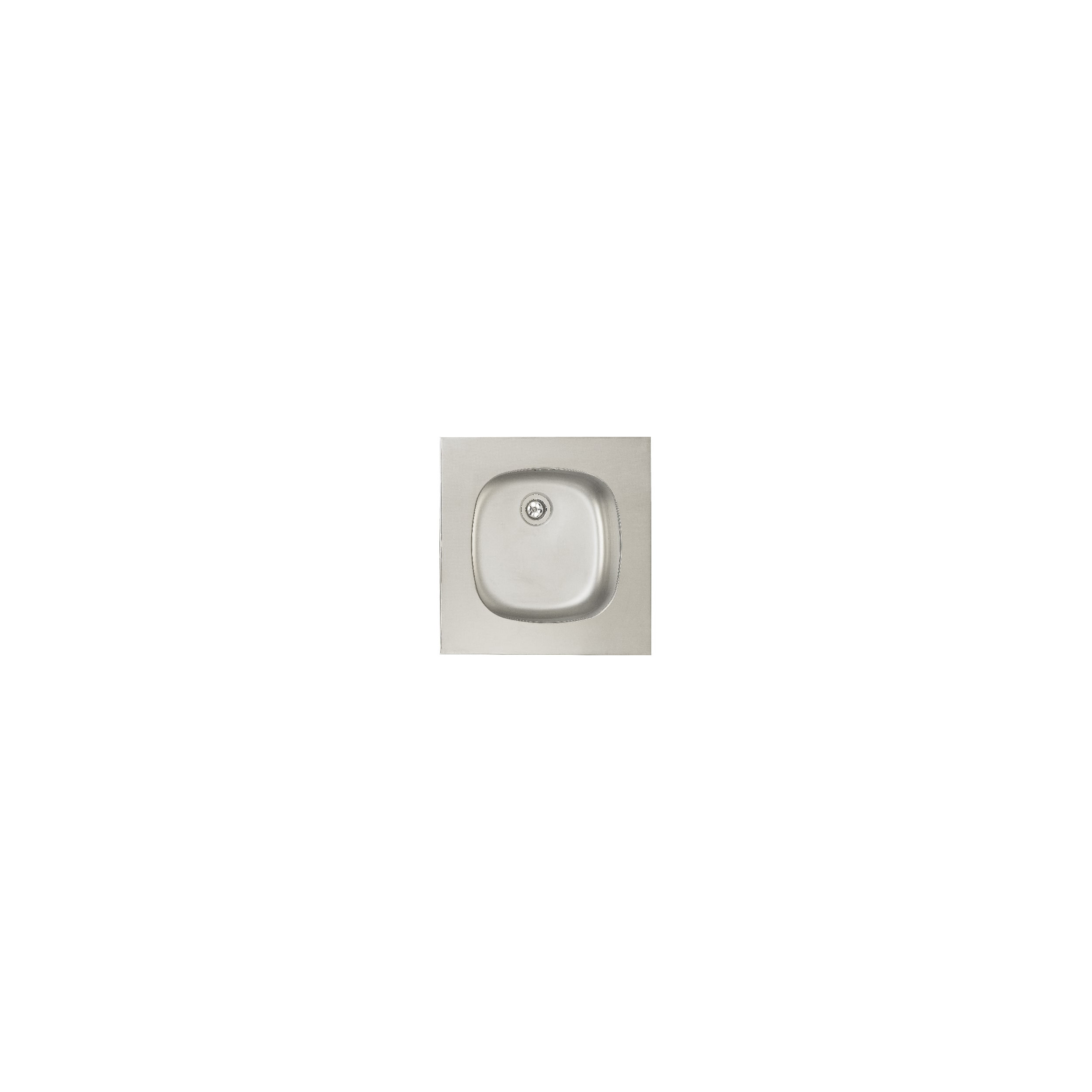 Single-bowl square stainless steel sink 475x475x150mm smooth 18/150 MODERNA