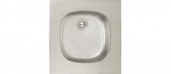 Evier inox une cuve carrée 475x475x150mm lisse 18/150 MODERNA