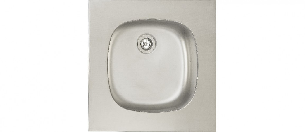 Evier inox une cuve carrée 475x475x150mm lisse 18/150 MODERNA