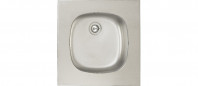 Single-bowl square stainless steel sink 475x475x150mm smooth 18/150 MODERNA