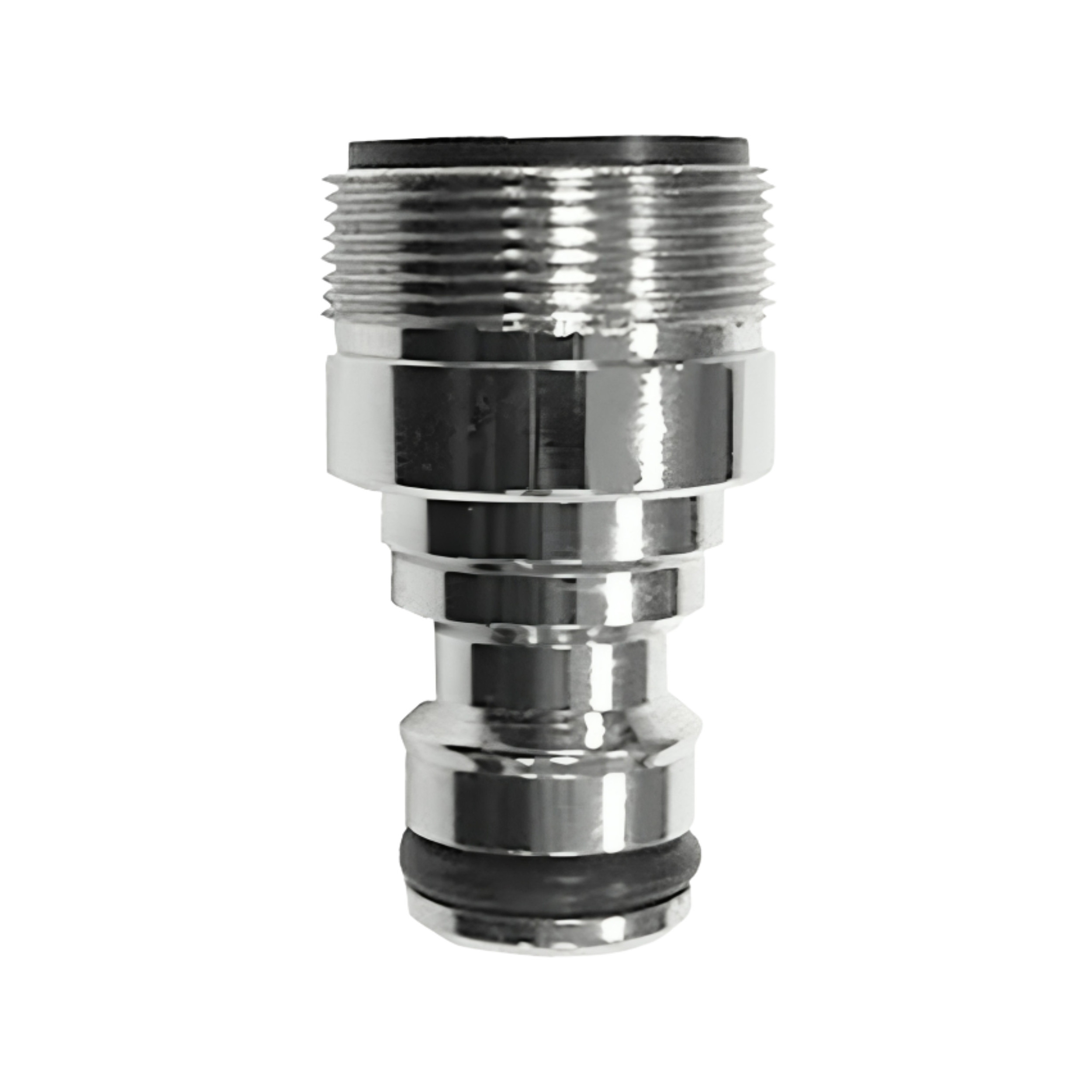 Adattatore per miscelatore maschio cromato 24x100 a sgancio rapido