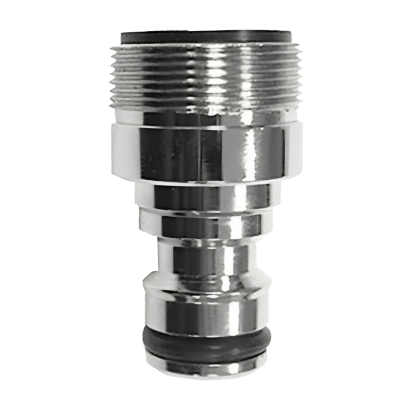 Adattatore per miscelatore maschio cromato 24x100 a sgancio rapido