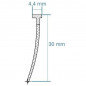 Joint simple lèvre à emboiter porte de douche CORAIL, SEXTANT, lèvre 30 mm, emboiture 4,4 mm Joint simple lèvre à emboiter porte de douche CORAIL, SEXTANT, lèvre 30 mm, emboiture 4,4 mm