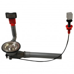 Automatic single-bowl sink drain with rectangular overflow and square knob