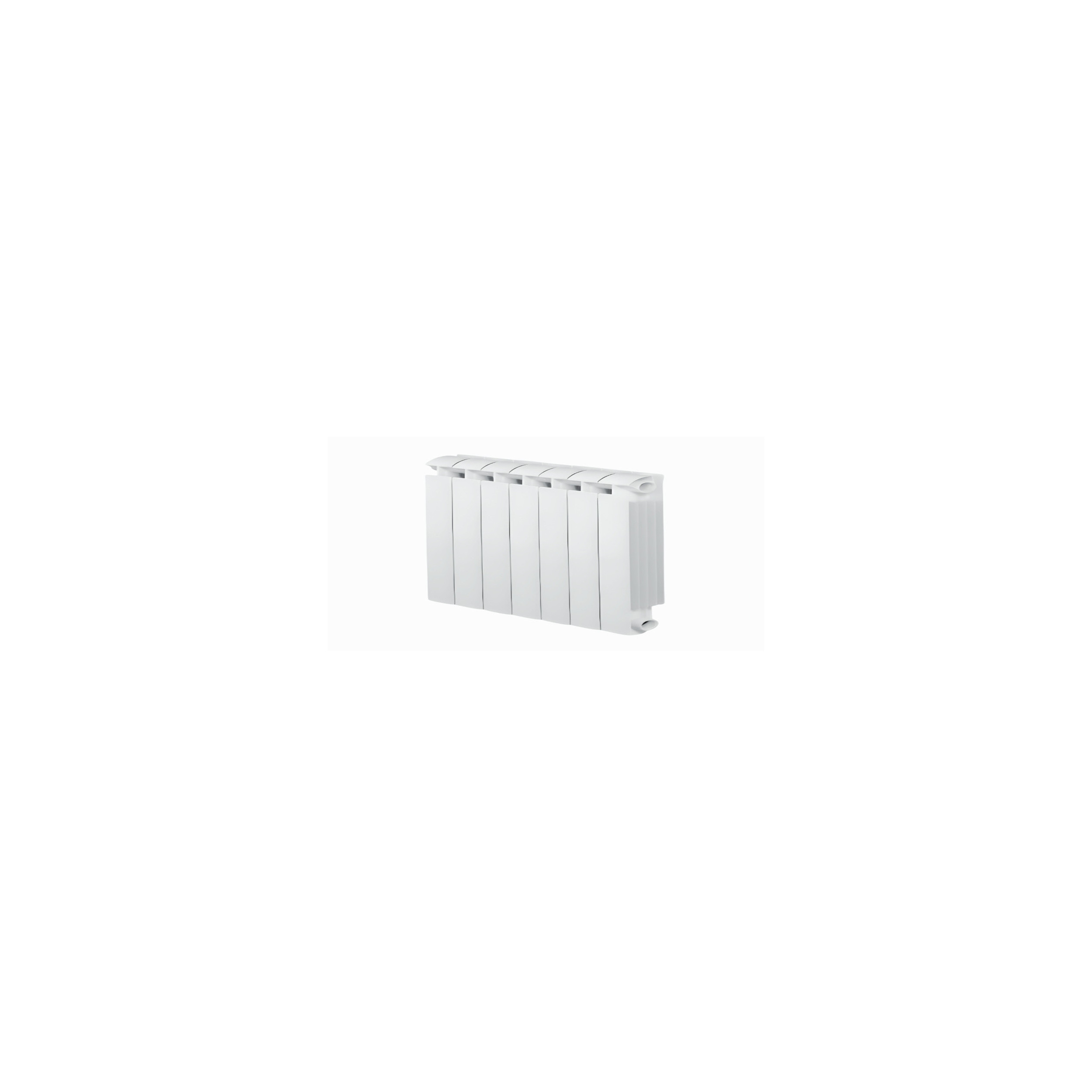 KLASS 350, 595w Riscaldatore centrale a 7 elementi in alluminio fuso bianco