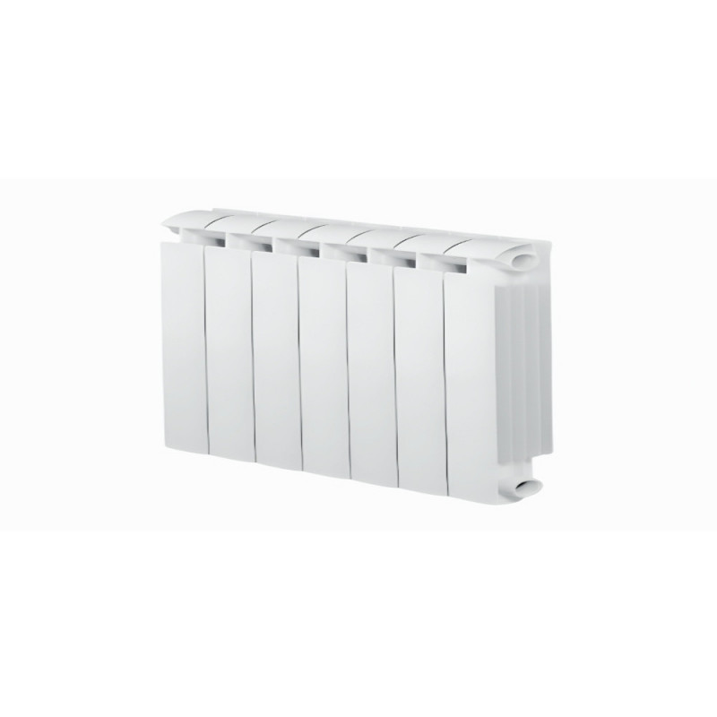 KLASS 350, stufa centrale in alluminio fuso bianco a 7 elementi da 595w