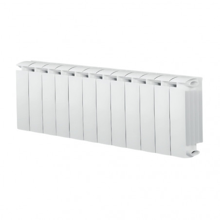 KLASS 350 Stufa centrale a 12 elementi in alluminio fuso bianco, 1020w