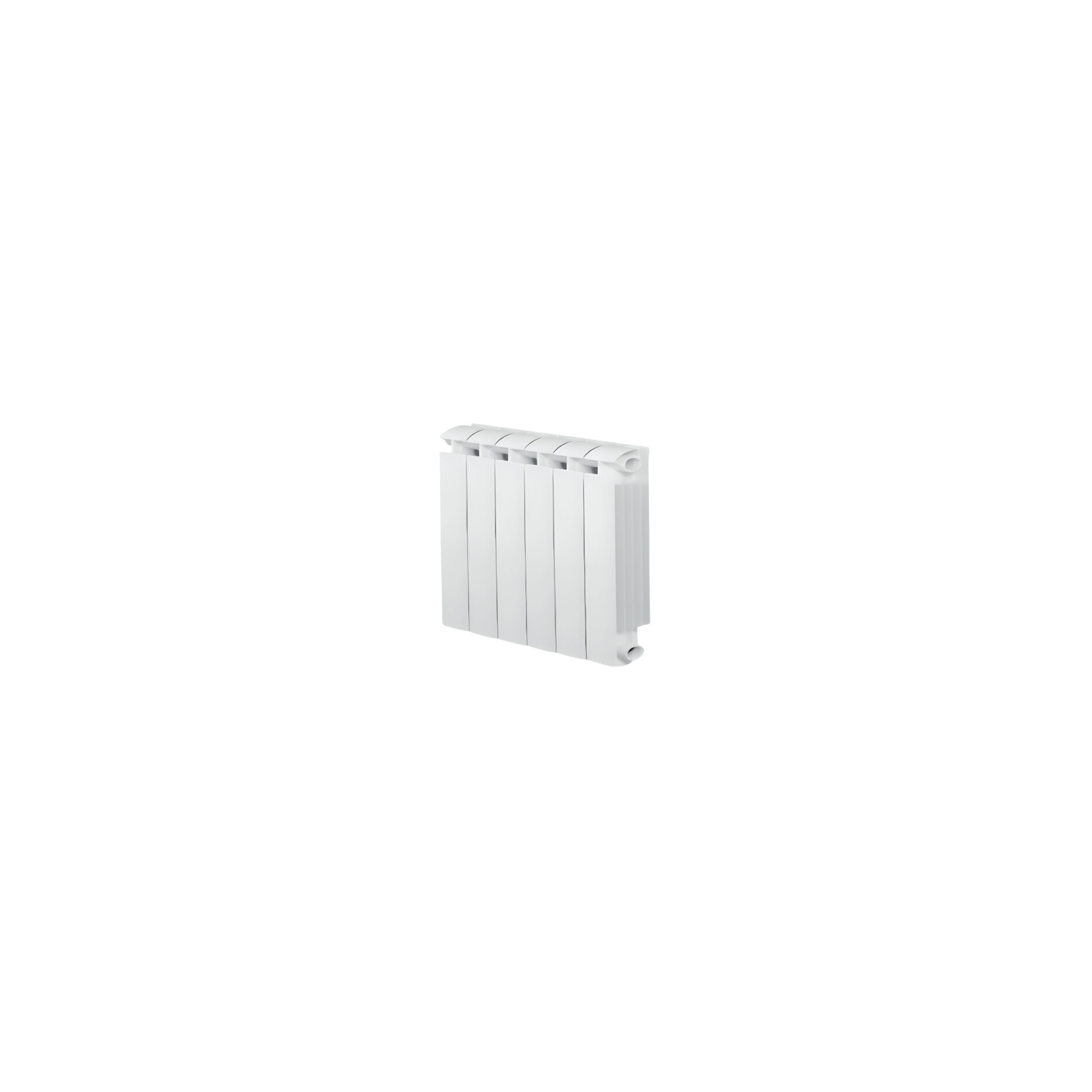 KLASS 500 Riscaldatore centrale a 6 elementi in alluminio fuso bianco, 696w