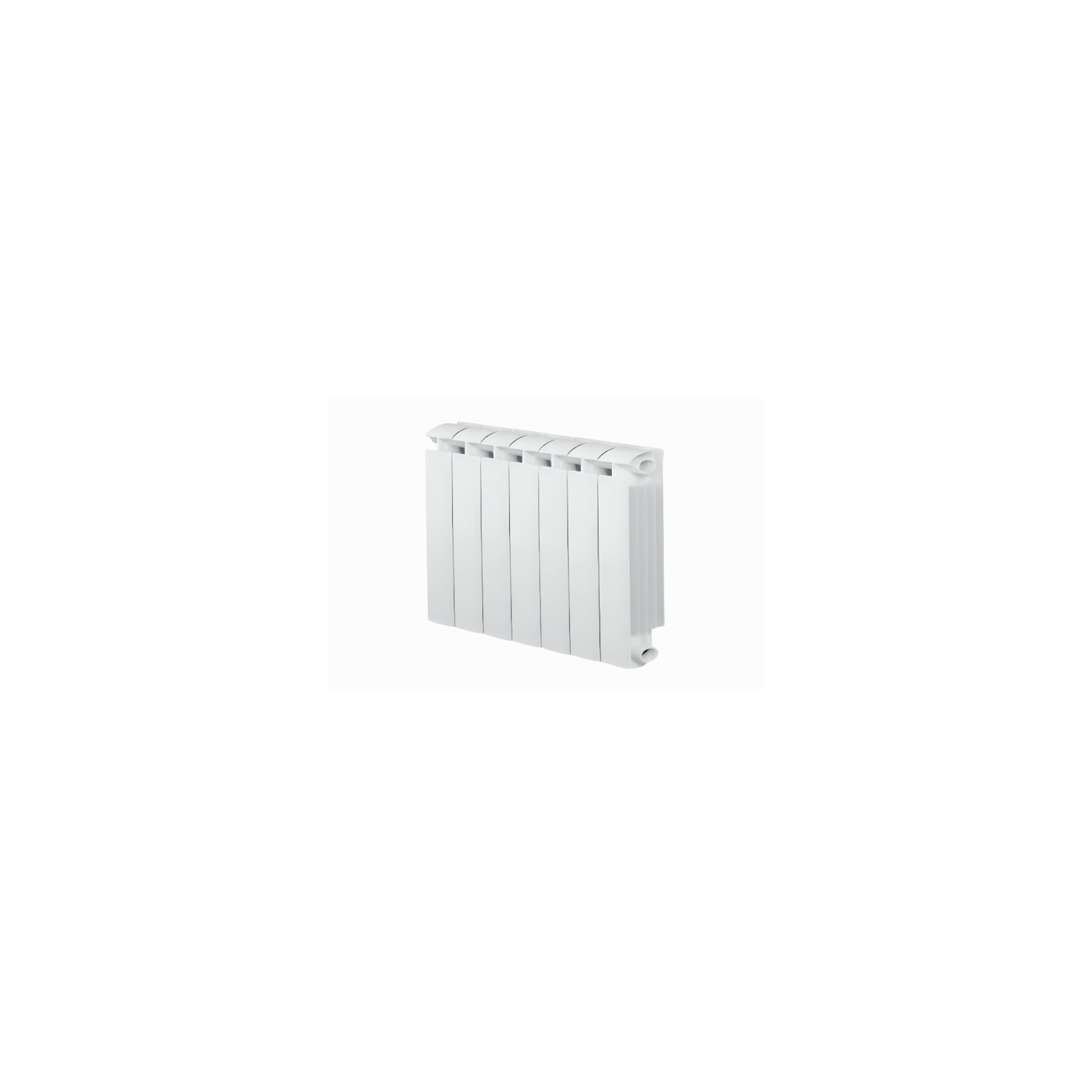 KLASS 500 Calentador central de aluminio fundido blanco de 7 elementos, 812w