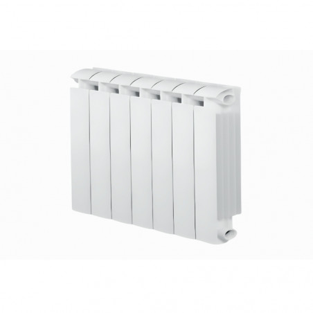 KLASS 500 7-element white cast aluminium central heater, 812w