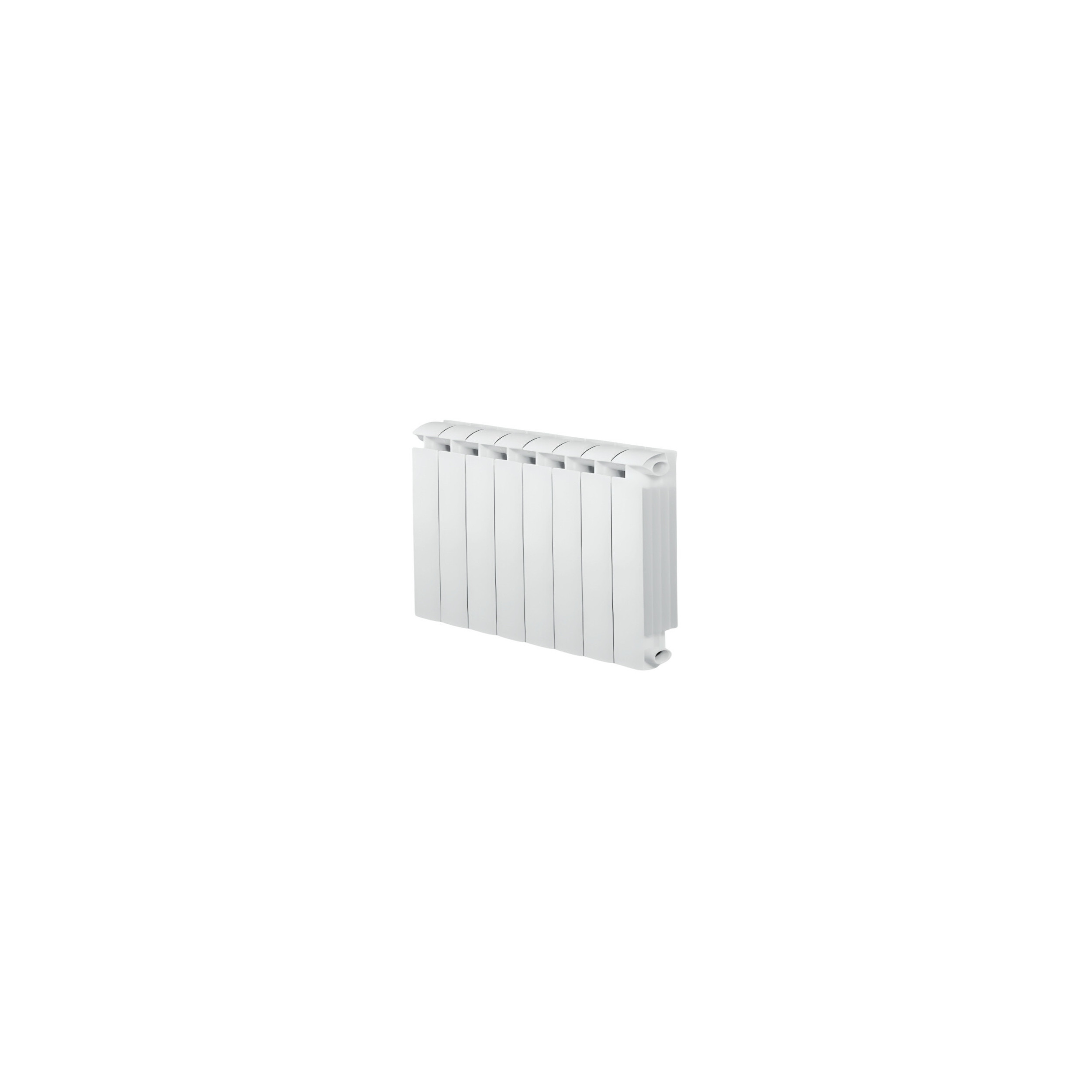 KLASS 500, 928w, stufa centrale a 8 elementi in alluminio fuso bianco