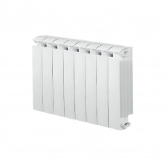 KLASS 500, 928w, stufa centrale a 8 elementi in alluminio fuso bianco