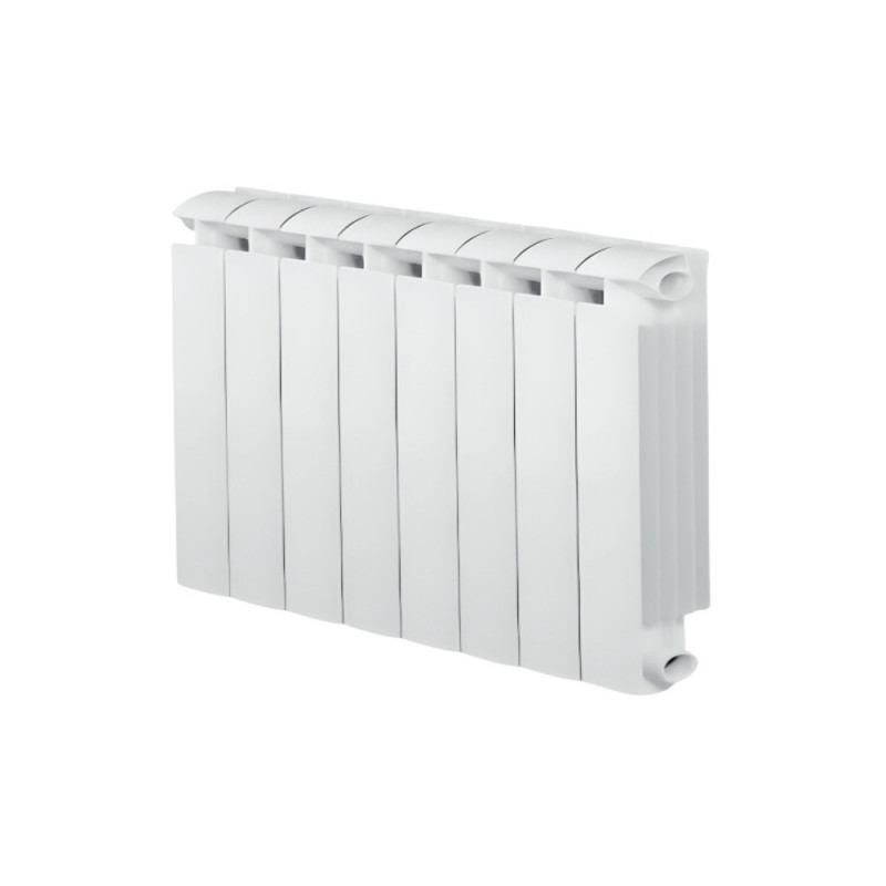 KLASS 500, 928w, stufa centrale a 8 elementi in alluminio fuso bianco
