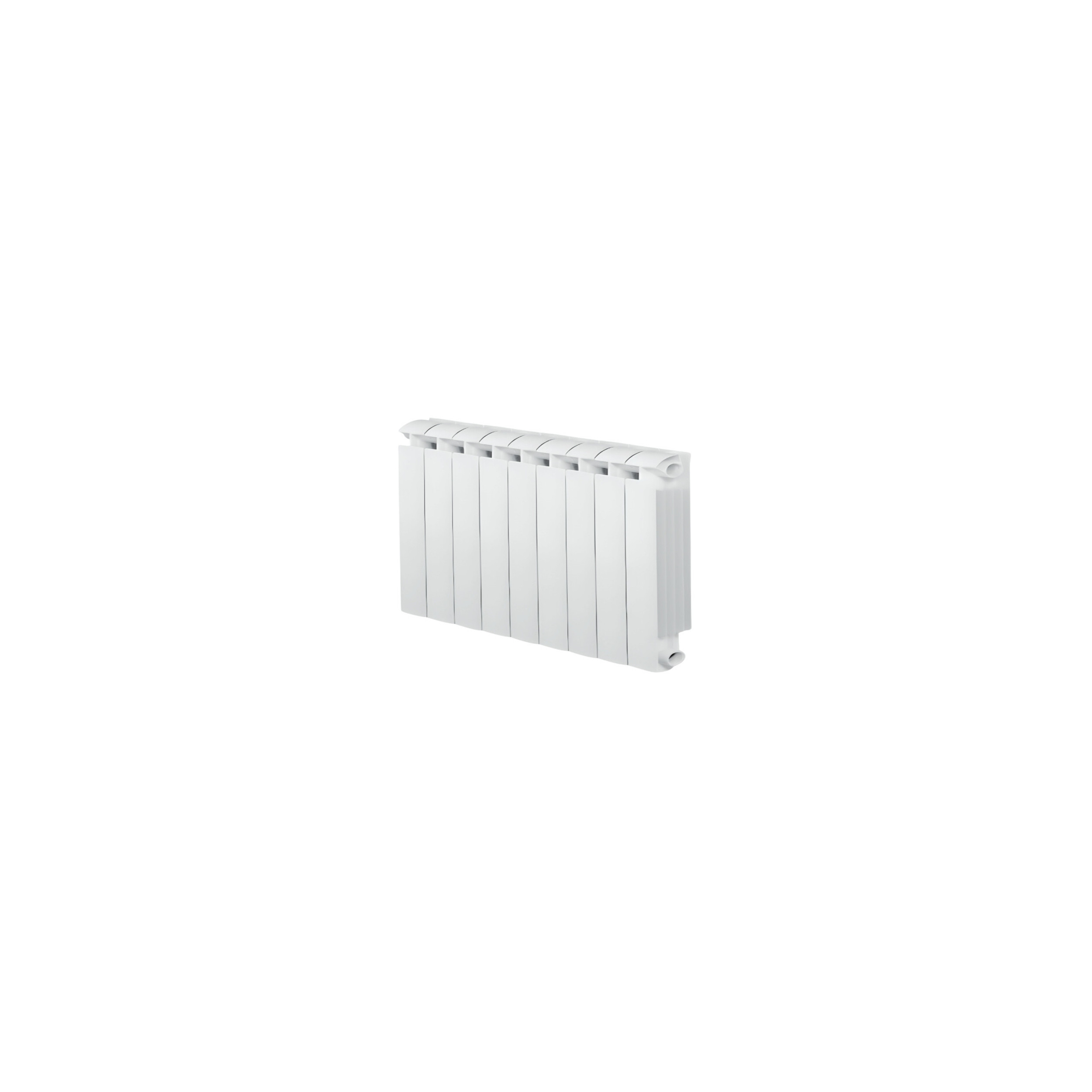 KLASS 500 Riscaldatore centrale a 9 elementi in alluminio fuso bianco, 1044w
