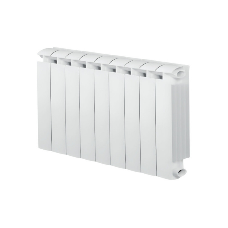 KLASS 500 Riscaldatore centrale a 9 elementi in alluminio fuso bianco, 1044w