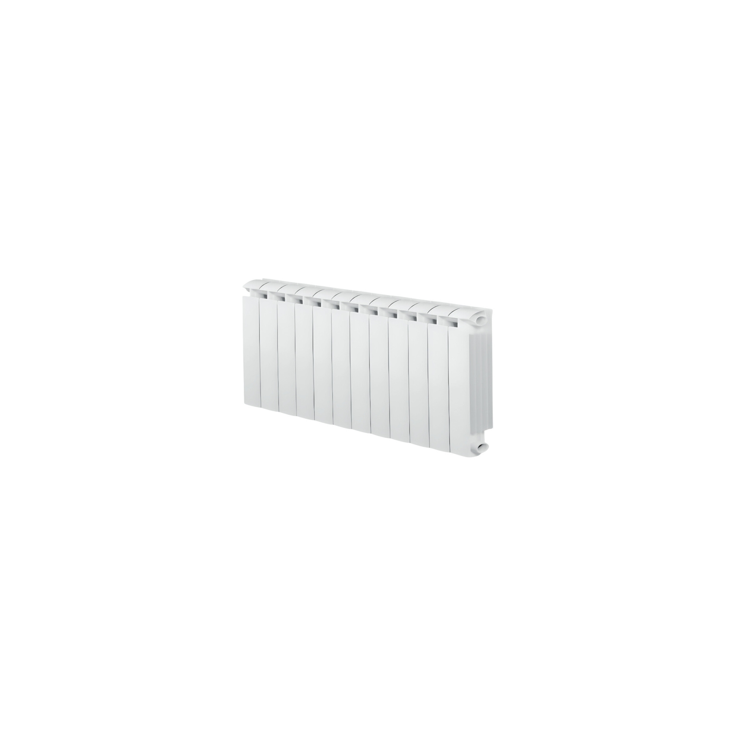 KLASS 500 Calentador central de aluminio fundido blanco de 12 elementos, 1392w