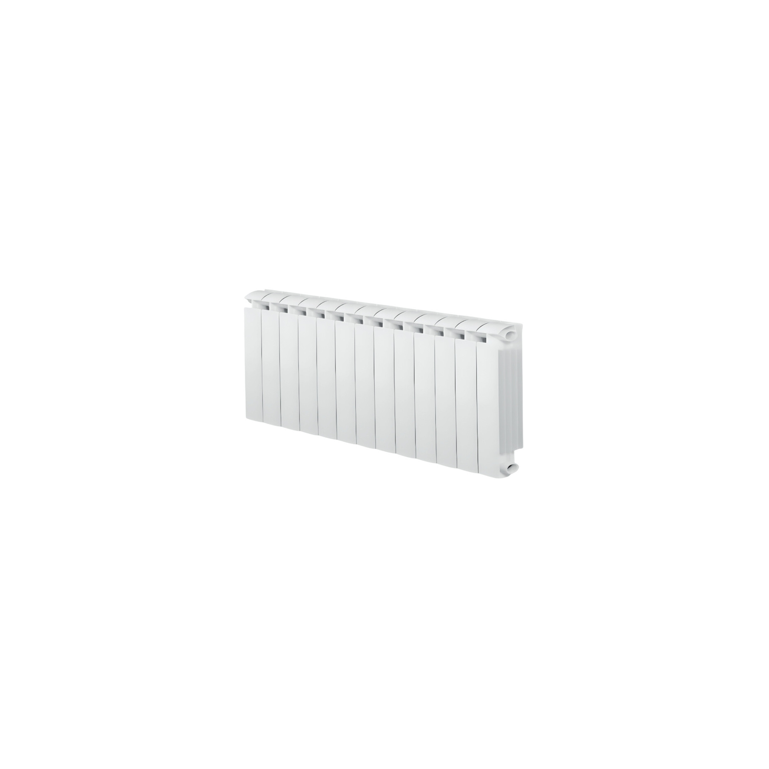 KLASS 500, riscaldatore centrale a 13 elementi in alluminio fuso bianco da 1508w