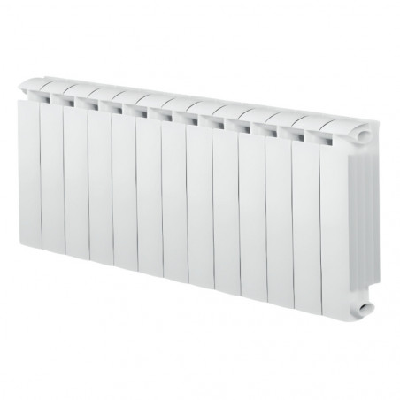 KLASS 500, riscaldatore centrale a 13 elementi in alluminio fuso bianco da 1508w