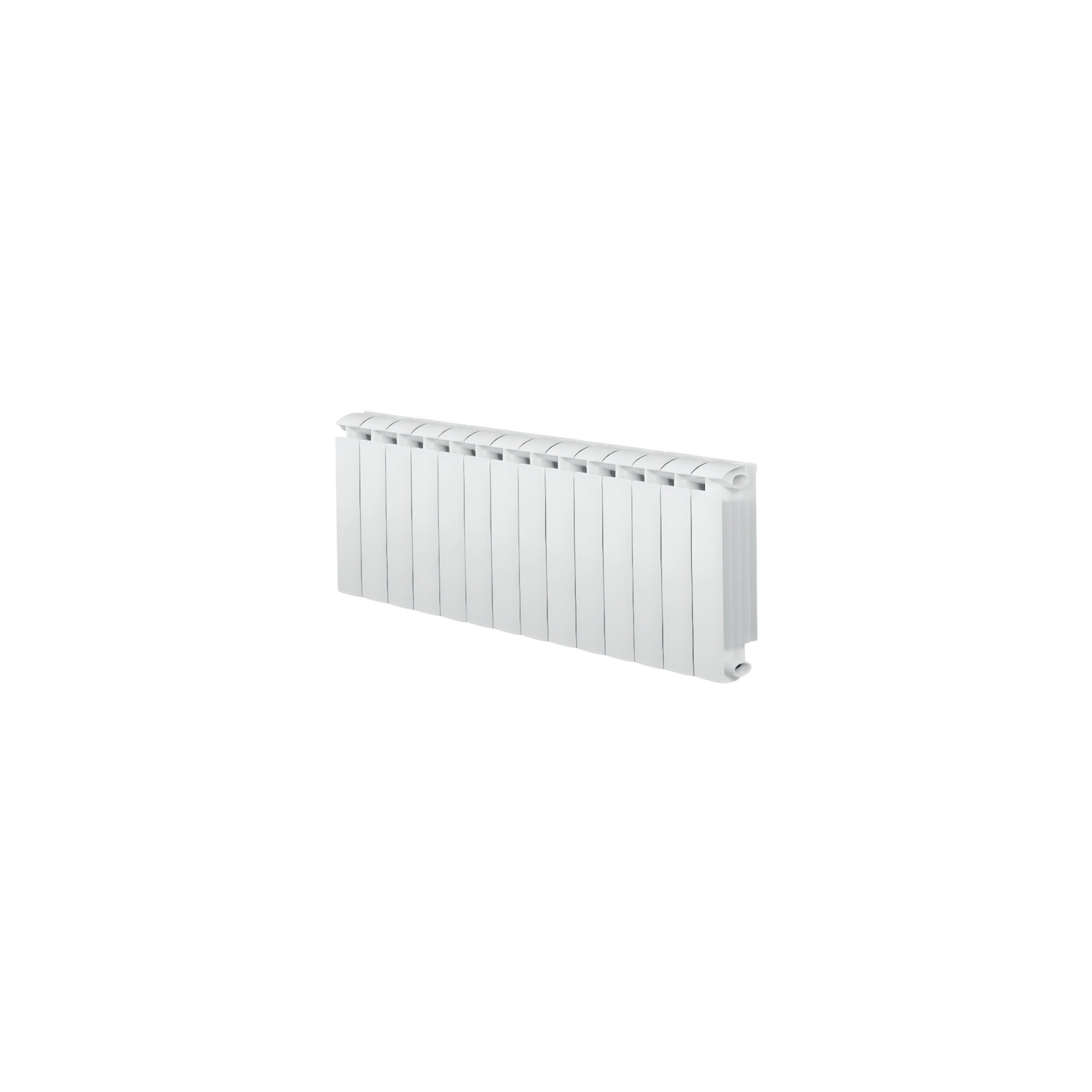 KLASS 500 14-element white cast aluminium central heater, 1624w
