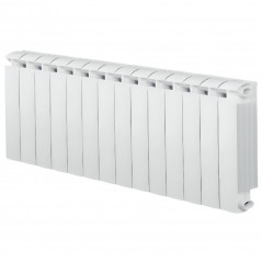 KLASS 500 14-element white cast aluminium central heater, 1624w