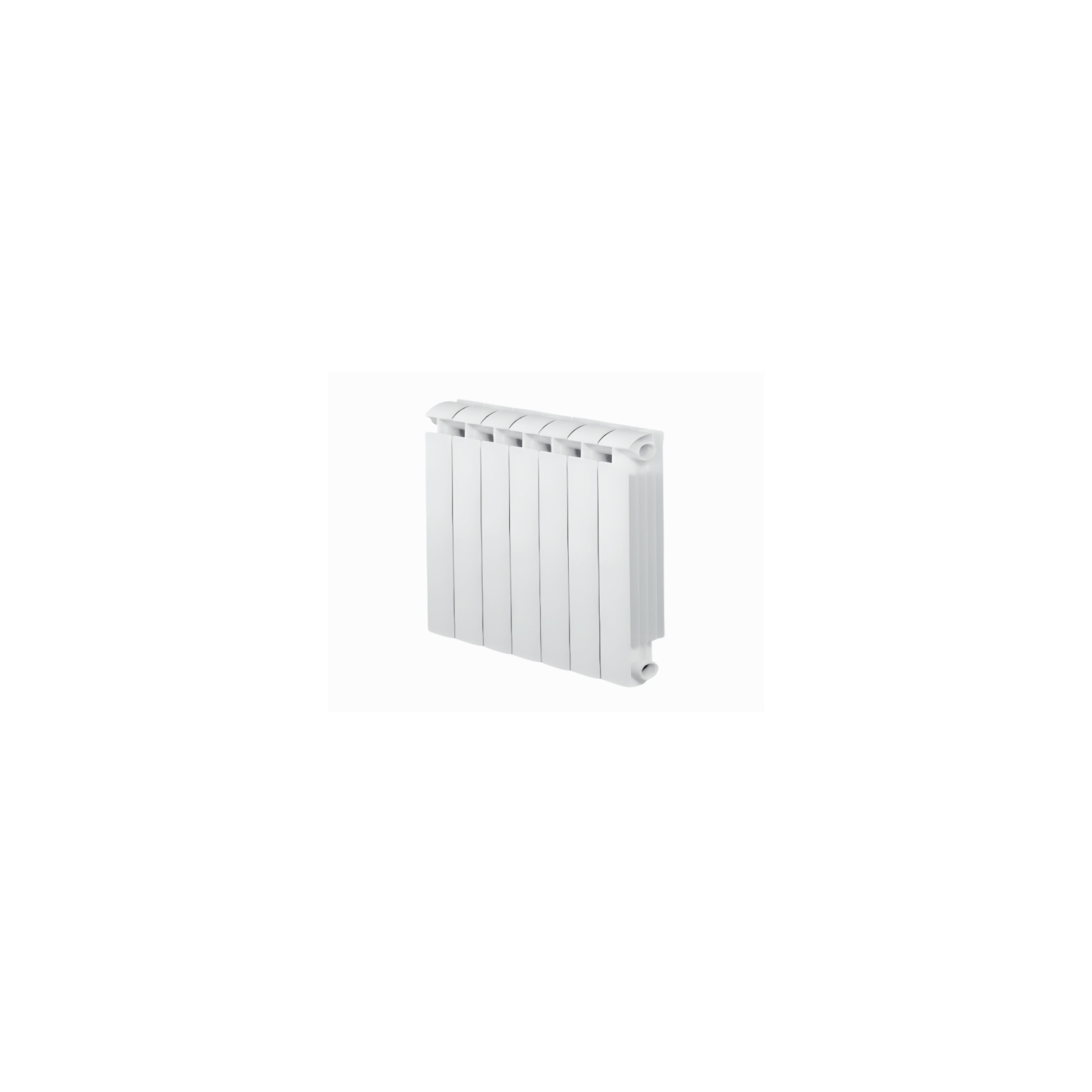 KLASS 600 7-element white cast aluminium central heater, 924w