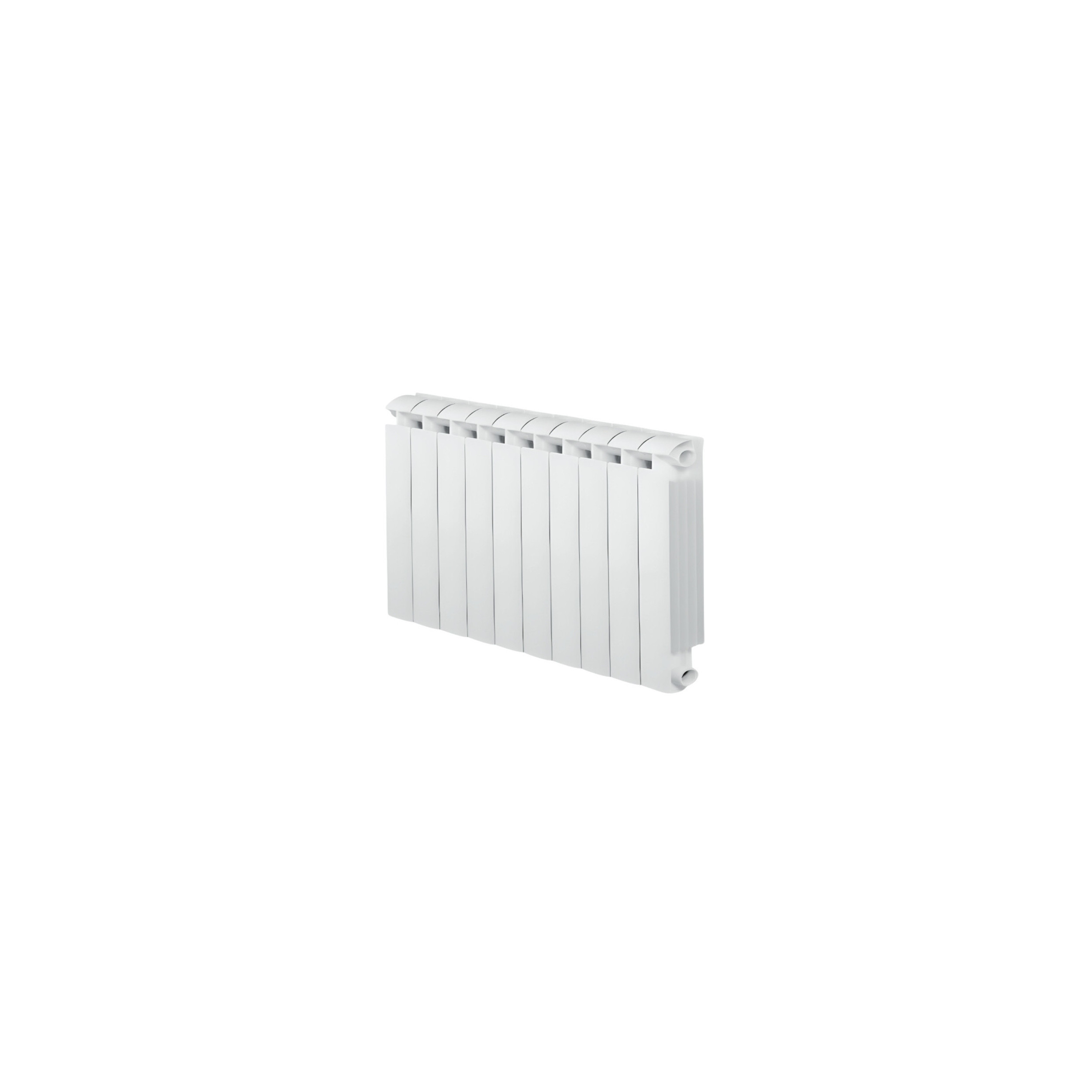 KLASS 600 10-element white cast aluminium central heater, 1320w