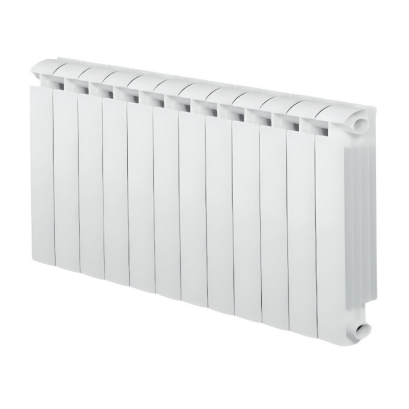KLASS 600 12-element white cast aluminium central heater, 1584w