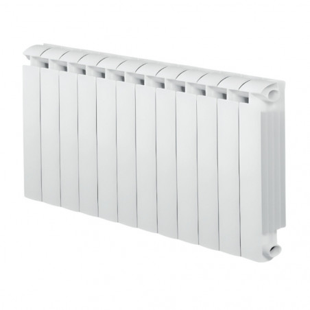KLASS 600 Calentador central de aluminio fundido blanco de 12 elementos, 1584w