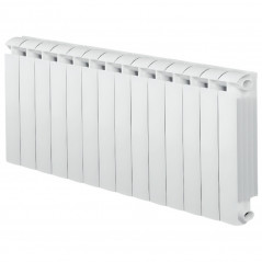 Calentador central de aluminio fundido KLASS 600 blanco de 14 elementos, 1848w
