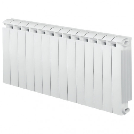 Centrale verwarming gietijzer aluminium 14 elementen wit KLASS 600, 1848w GLOBAL 14xKLASS600B - Afbeelding 1/5