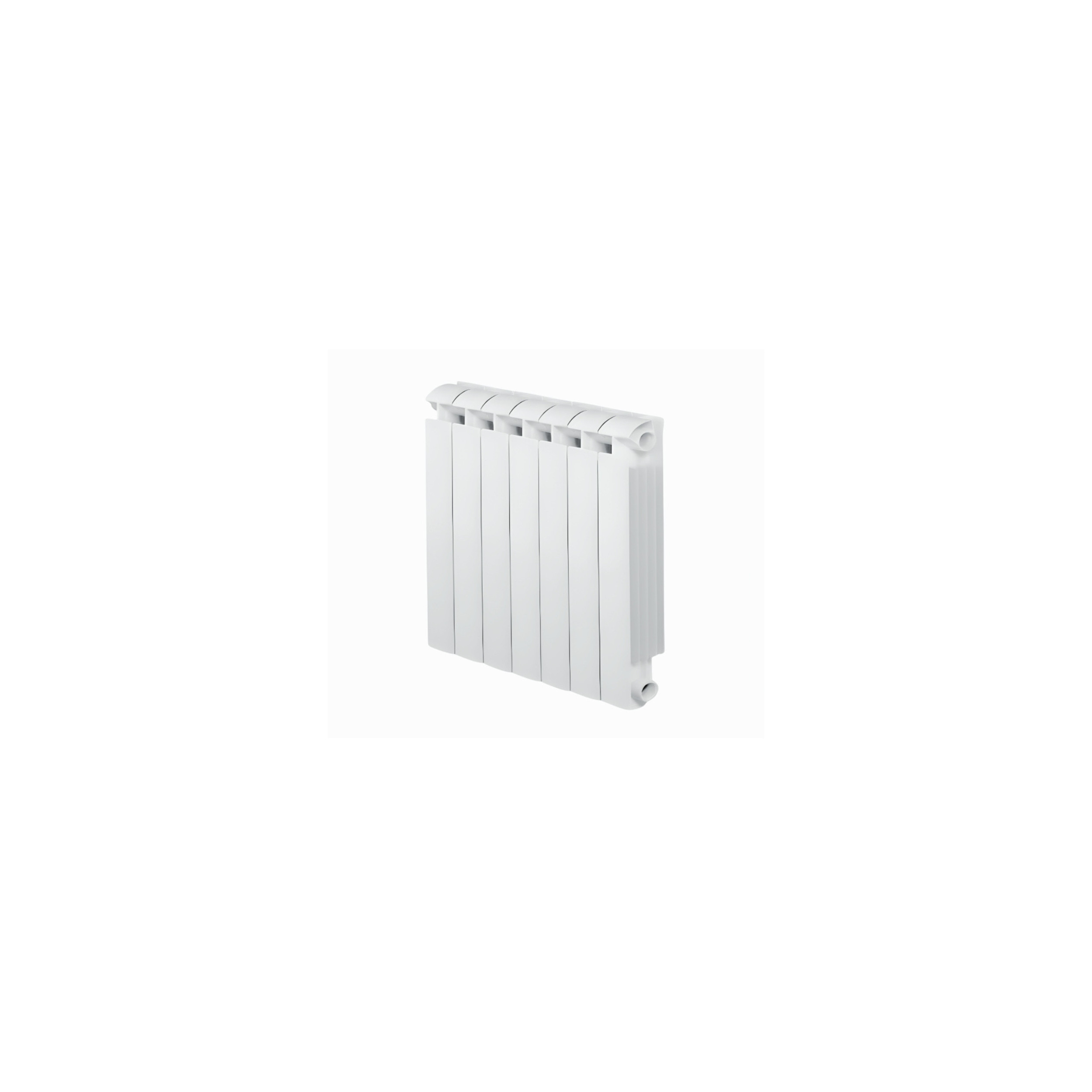 KLASS 700 7-element white cast aluminium central heater, 1036w