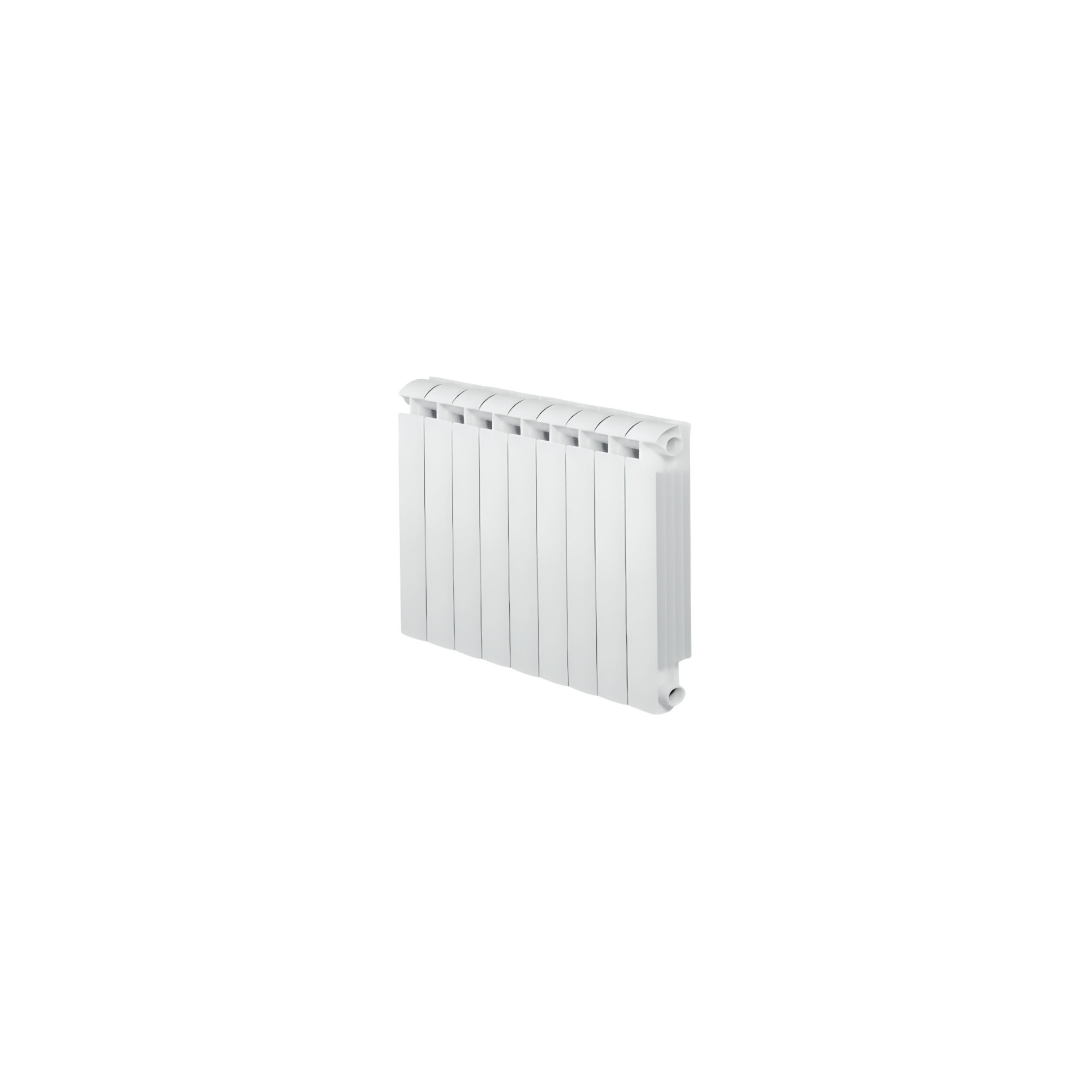 KLASS 700 9-element white cast aluminium central heater, 1332w