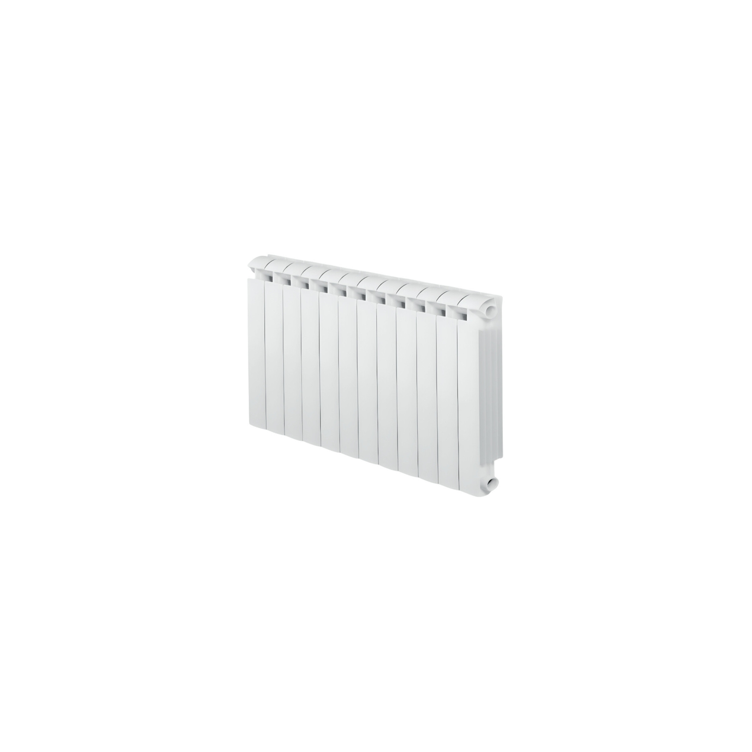 KLASS 700 12-element white cast aluminium central heater, 1776w