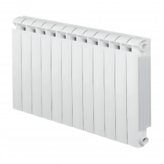 KLASS 700 Calentador central de aluminio fundido blanco de 12 elementos, 1776w
