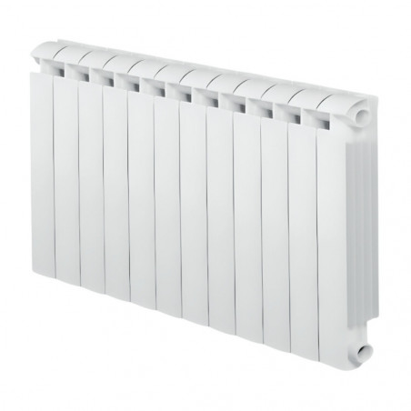 KLASS 700 Calentador central de aluminio fundido blanco de 12 elementos, 1776w