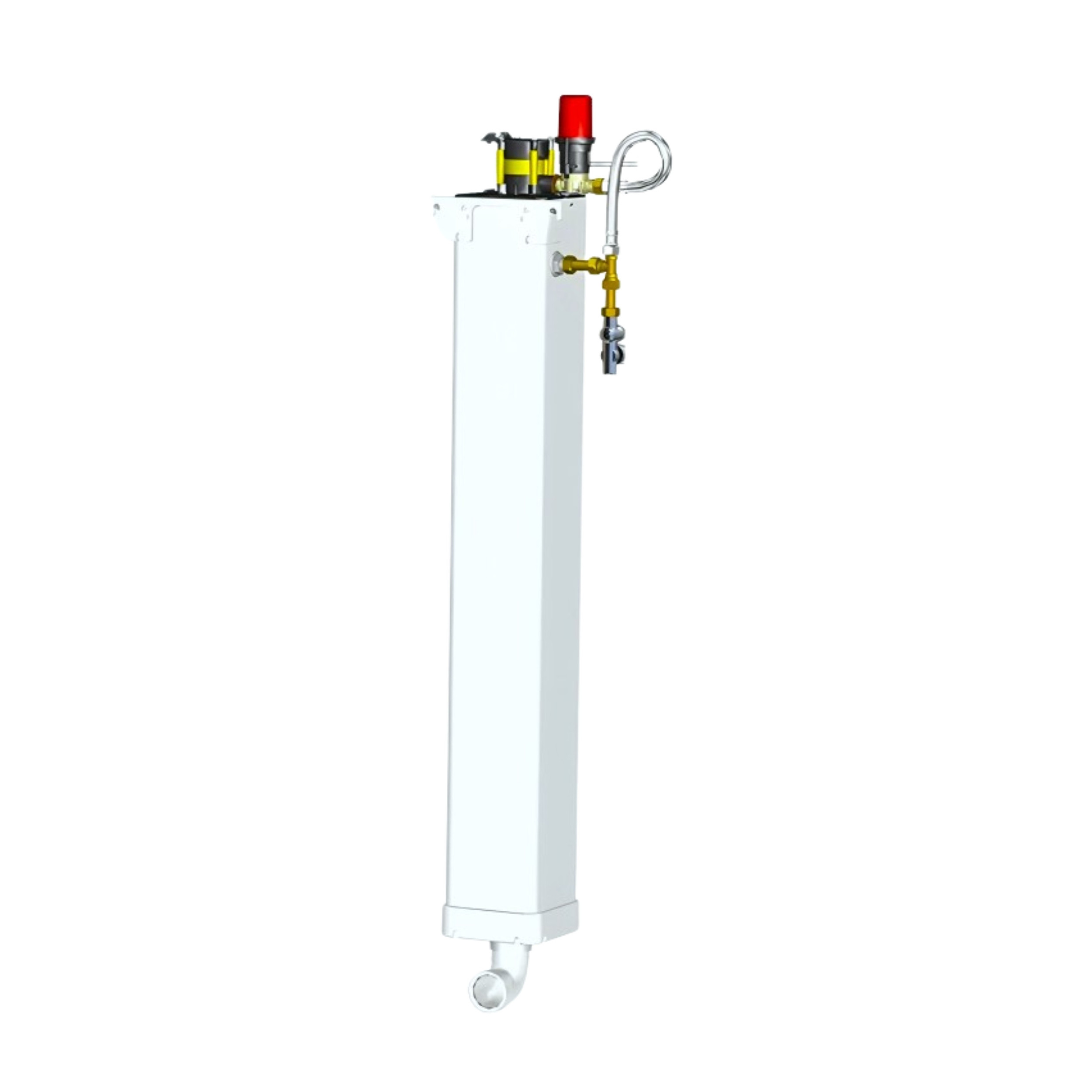 TUBCHASS 6 L compact, silent, concealed pneumatic cistern for wall-mounted or free-standing WCs