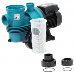Schwimmbad-Filterpumpe Pulso 13 m³/h 0,75 CV Aqualux, geräuscharm, selbstansaugend, Salzbehandlung, IP55