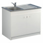 Mobile lavello Liberty Aquarine 120 x 60 cm, 2 ante, bianco opaco, mensola, kit di montaggio Mobile lavello Liberty Aquarine 120 x 60 cm, 2 ante, bianco opaco, mensola, kit di montaggio