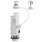 Universal dual-volume flush mechanism with special renovation cable, standard knobs and small holes Universal dual-volume flush mechanism with special renovation cable, standard knobs and small holes