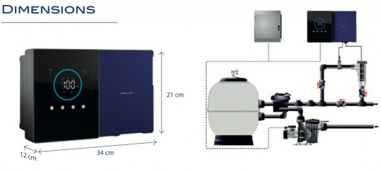 Salzelektrolysegerät "Clear connect" 30m3 12g/h