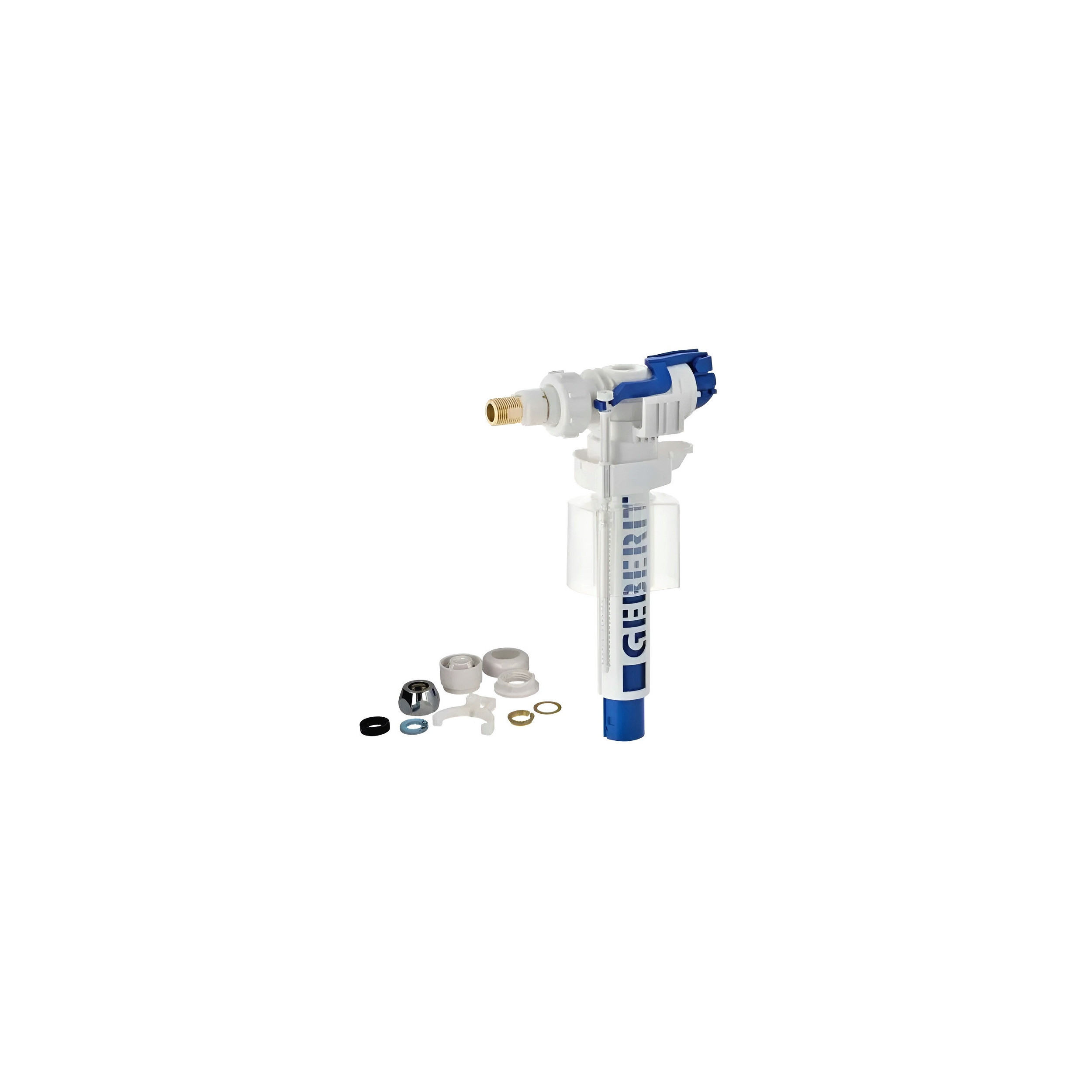 Geberit Schwimmerventil Typ 380 seitlicher Wasserzulauf, 3/8", Messingnippel