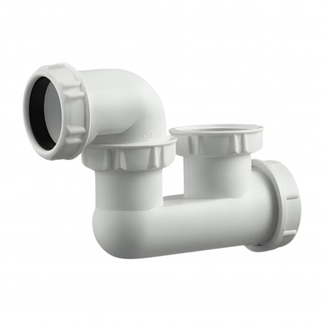 Siphon baignoire PVC sortie horizontale D.40