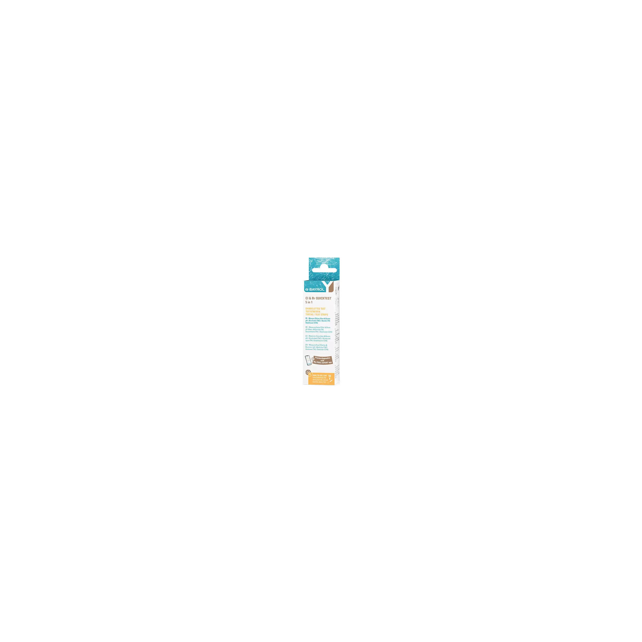 QUICKTEST 5-in-1-Teststreifen CL/BR/PH/TAC/TH/CYA