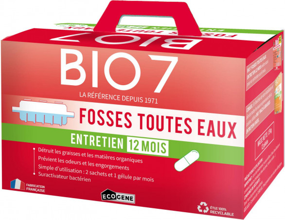 BIO 7 entretien 12 mois fosses toutes eaux