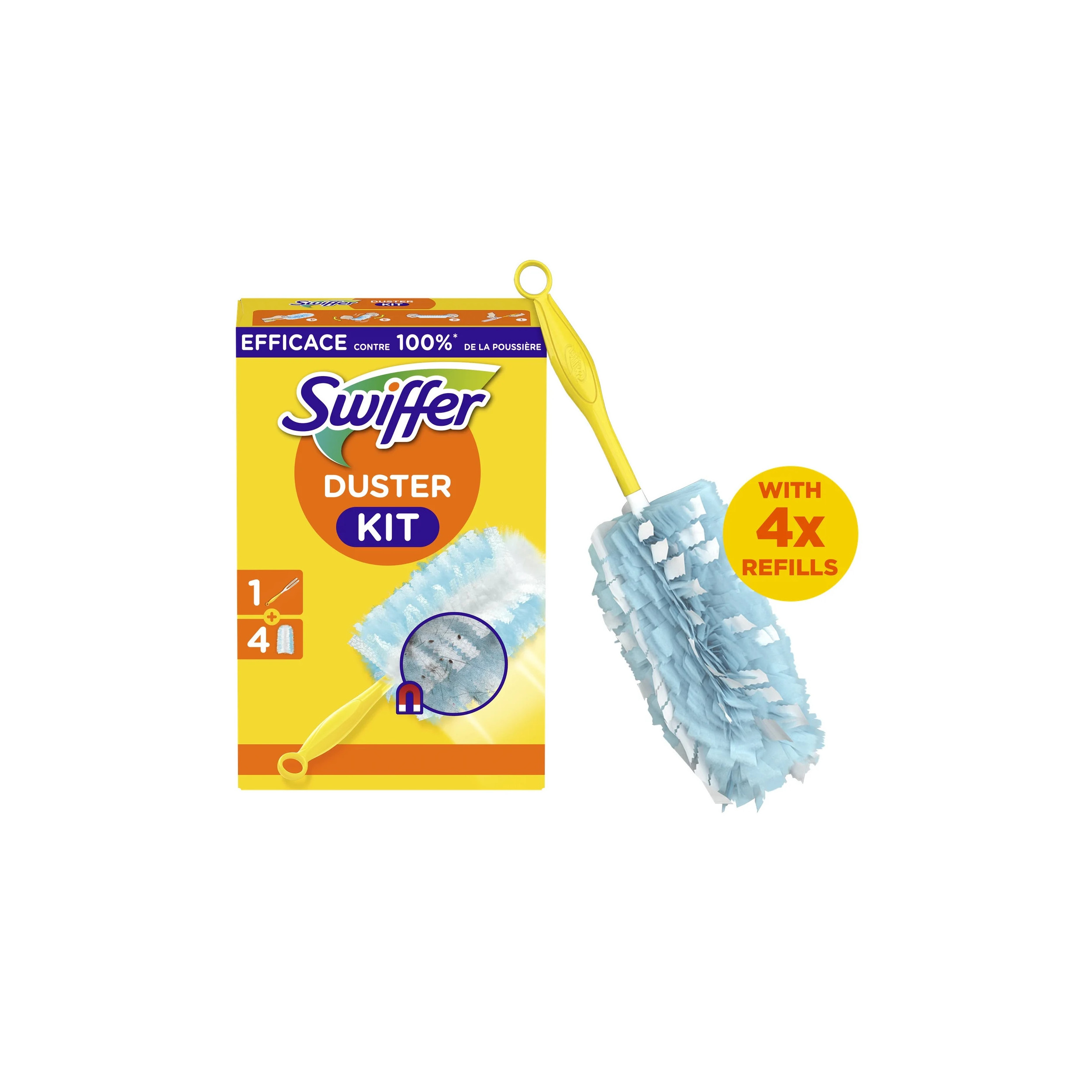 SWIFFER DUSTER kit plumeau + 4 recharges