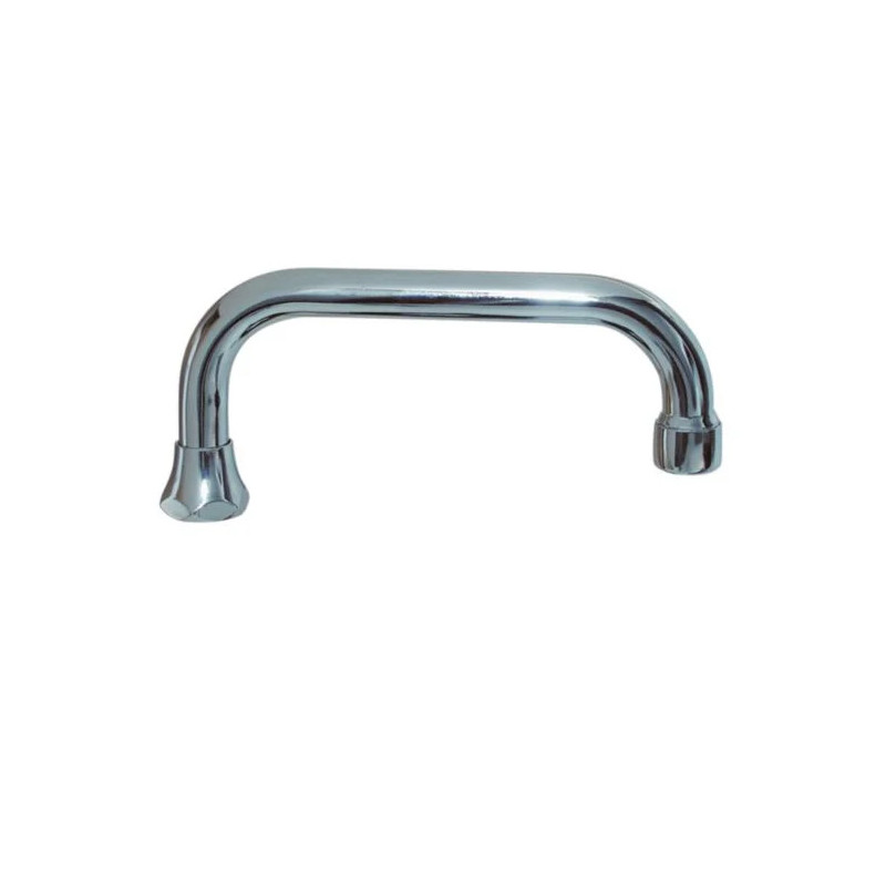 Caño cuello de cisne con asa y tuerca libre en 20x27 longitud 20cm Caño cuello de cisne con asa y tuerca libre en 20x27 longitud 20cm