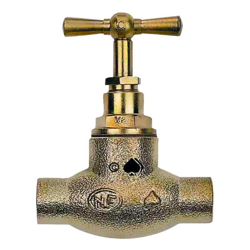Stop valve for soldering copper 22 mm without purge