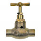 Stop valve for soldering copper 22 mm without purge