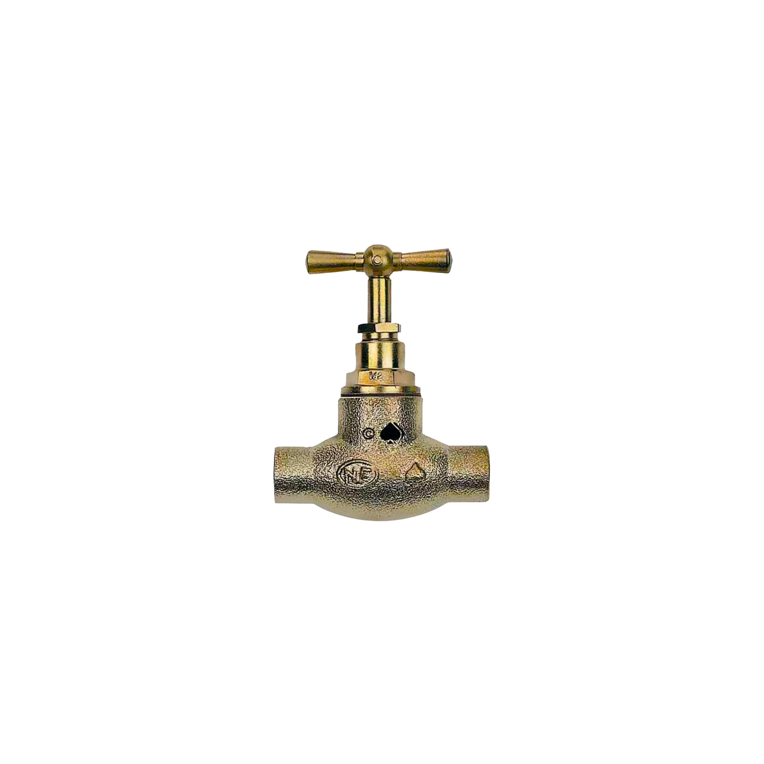 14 mm copper solder stopcock without drain
